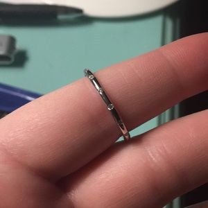 Dainty Cubic zirconia droplet ring